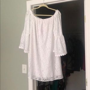 Lilly Pulitzer off the shoulder shift dress